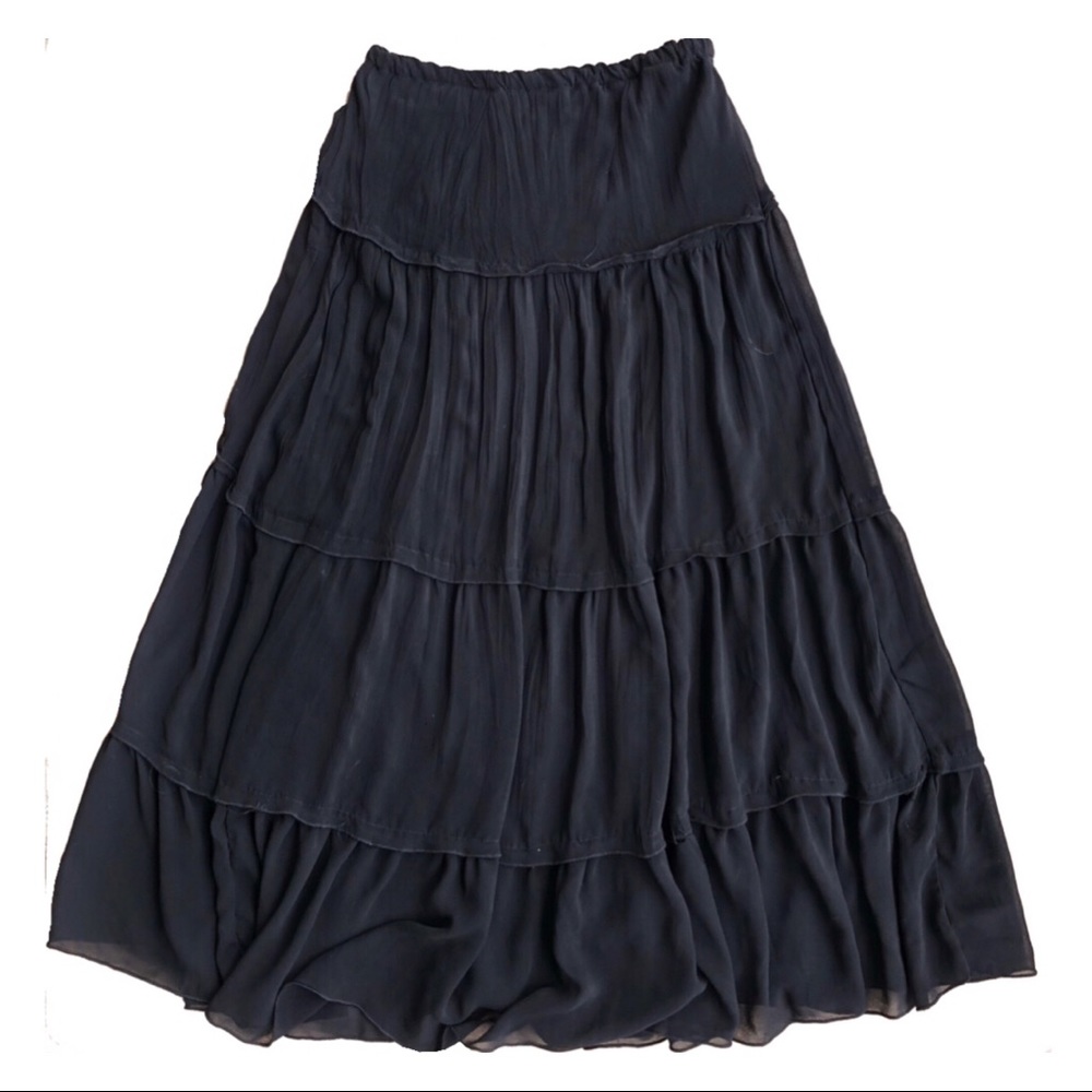 black long witchy pinterest girl skirt